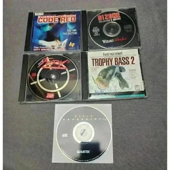 Vintage PC Games Lot of 5 Fury 3, D!Zone, Trophy Bass 2, Emergency Room Code Red - Picture 1 of 11
